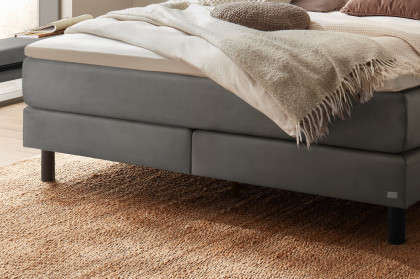 Pronto von Hasena - Boxspringbett Donna in Steel