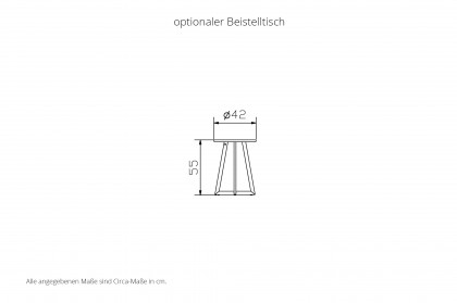 Pronto von Hasena - Boxspringbett Donna in Steel