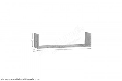 Ferrara von Schösswender - Hängeregal FE 01 Wildeiche geölt