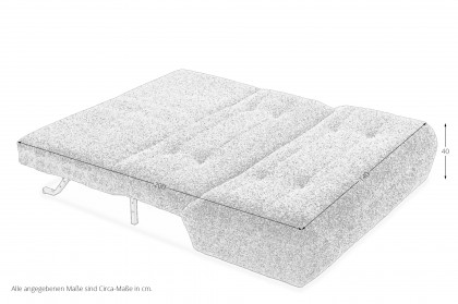 Vanja von ell+ell - Faltsofa 140 grün-blau