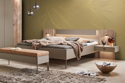 Plan von Thielemeyer - Doppelbett fango mit Lack-Aufsatz, Nakos & Paneelen