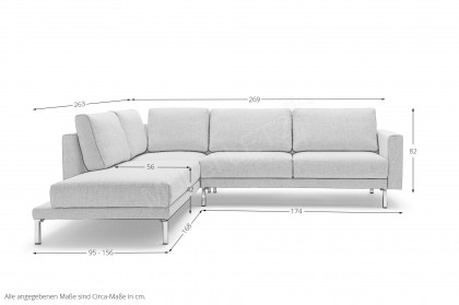 CR.450 von creation by Rolf Benz - Polstergarnitur links anthrazitgrau