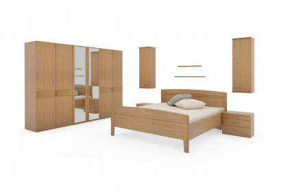 Lausanne von Wiemann - Schlafzimmer mit Hängeschränken & Wandregalen