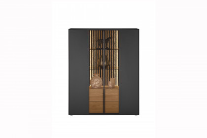Selino von Hartmann - Highboard Kerneiche natur/ Birke anthrazit 