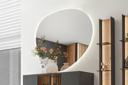 Selino von Hartmann - Highboard Kerneiche natur/ Birke anthrazit 