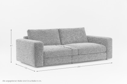 Parma von designwerk - Einzelsofa stone