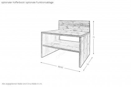 Meran von Schösswender - Schlafzimmer Altfichte - kaschmir optimatt
