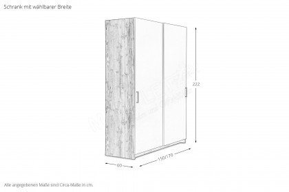 Meran von Schösswender - Schlafzimmer Altfichte - kaschmir optimatt