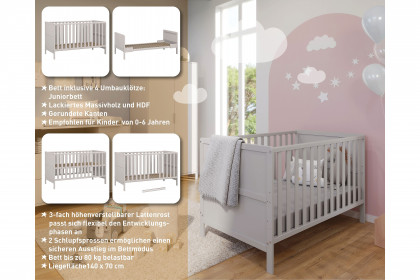 GW-Alkmaar von GERMANIA - Kinderbett inklusive Umbau-Set zum Juniorbett