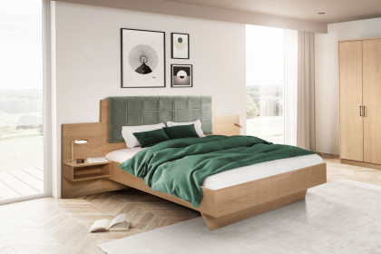 Meran von Schösswender - Doppelbett mit Nischen Wildeiche Furnier