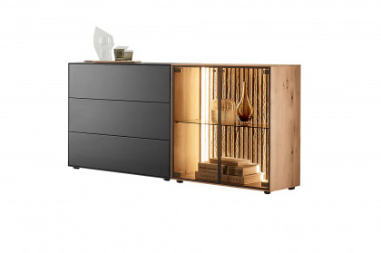 Selino von Hartmann - Sideboard Kerneiche natur/ Birke anthrazit 