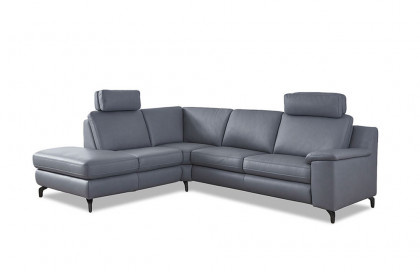 Prisma 1 von Polsteria - Ecksofa links graublau