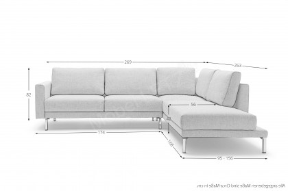 CR.450 von creation by Rolf Benz - Polstergarnitur rechts anthrazitgrau