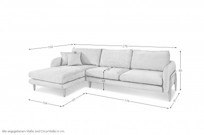 Apulia von Primavera Furniture - Polsterecke links ivory