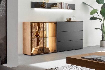 Selino von Hartmann - Sideboard Kerneiche/ Birke anthrazit 