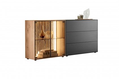 Selino von Hartmann - Sideboard Kerneiche/ Birke anthrazit 