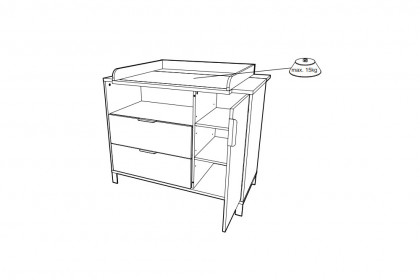 GW-Alkmaar von GERMANIA - Babyzimmer-Set mit breiter Wickelkommode
