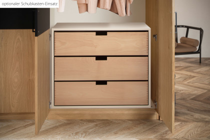 Meran von Schösswender - Drehtürenschrank Wildeiche - schwarz optimatt
