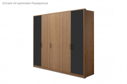 Meran von Schösswender - Drehtürenschrank Wildeiche - schwarz optimatt
