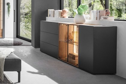 Selino von Hartmann - Sideboard 4222 Kerneiche natur/ Birke anthrazit 