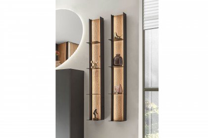 Selino von Hartmann - Metallregal hängend Kerneiche natur