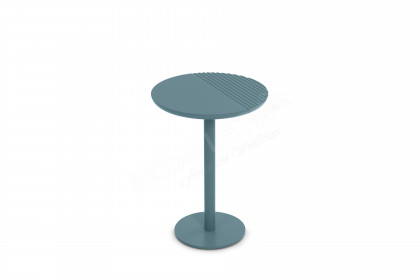 Henri-living von SCHÖNER WOHNEN - Beistelltisch in Lack taubenblau, mit Rillenstruktur