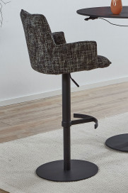Spencer von Niehoff Sitzmöbel - Barstuhl mit Chenille-Flachgewebe