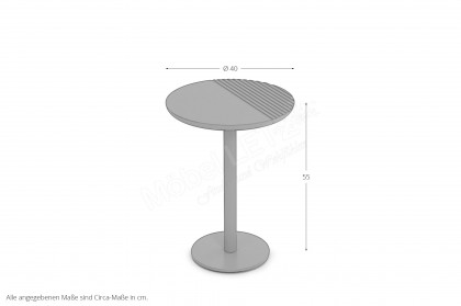 Henri-living von SCHÖNER WOHNEN - Beistelltisch in Lack taubenblau