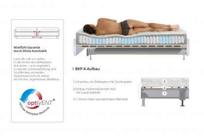 Trento von RUF Betten - Polsterbett anthrazit 180 x 200 cm