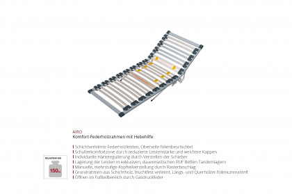 Trento von RUF Betten - Polsterbett anthrazit 180 x 200 cm