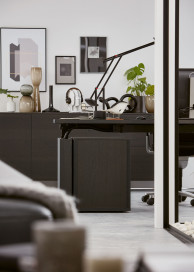 Kara-Frame von Musterring - höhenverstellbarer Schreibtisch in Eiche graphit