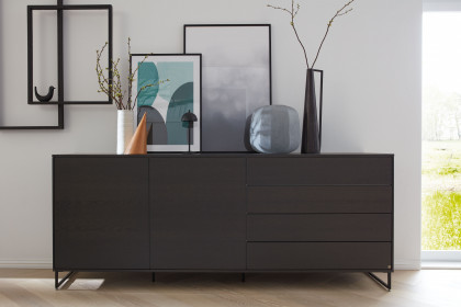 Kara-Frame von Musterring - höhenverstellbarer Schreibtisch in Eiche graphit