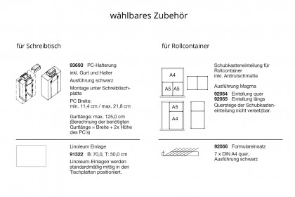 Kara-Frame von Musterring - höhenverstellbarer Schreibtisch in Eiche graphit