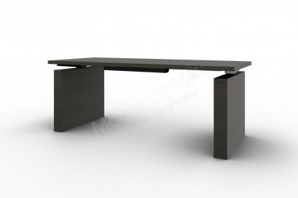 Kara-Frame von Musterring - höhenverstellbarer Schreibtisch in Eiche graphit