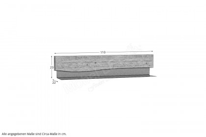 Ferrara von Schösswender - Wandboard FE 05 mit Waldkante Wildeiche geölt