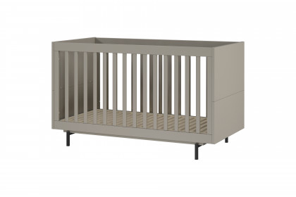 GW-Tomino von GERMANIA - Babybett steingrau mit Umbau-Set zum Juniorbett