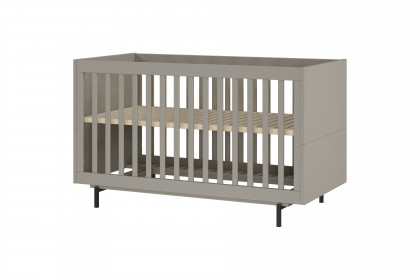 GW-Tomino von GERMANIA - Babybett steingrau mit Umbau-Set zum Juniorbett