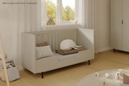 GW-Tomino von GERMANIA - Babybett steingrau mit Umbau-Set zum Juniorbett