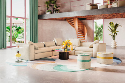 Opera-LE22 von Schröno - Eckcouch creme