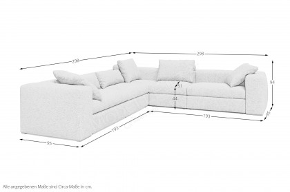 Opera-LE22 von Schröno - Eckcouch creme