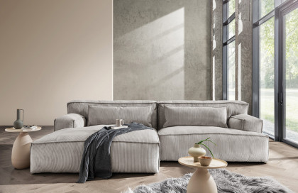 Lecco von Primavera Furniture - Sofagarnitur links grey