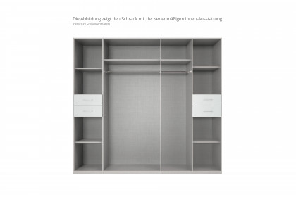 Danzig von Wimex - weißer Kleiderschrank mit Drehtüren & Schubkästen