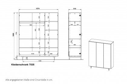 GW-Tomino von GERMANIA - Babyzimmer-Set steingrau Schrank, Bett & Wiko