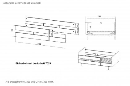 GW-Tomino von GERMANIA - Babyzimmer-Set steingrau Schrank, Bett & Wiko
