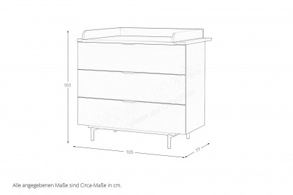 GW-Tomino von GERMANIA - Babyzimmer-Set steingrau Schrank, Bett & Wiko