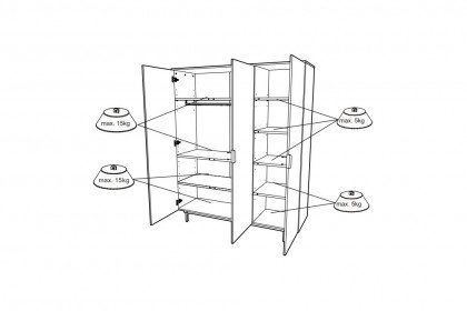 GW-Tomino von GERMANIA - Babyzimmer-Set steingrau Schrank, Bett & Wiko