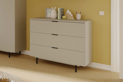 GW-Tomino von GERMANIA - Babyzimmer-Set steingrau Schrank, Bett & Wiko