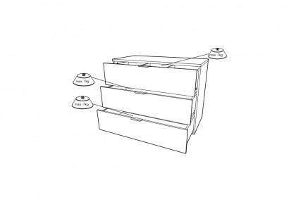 GW-Tomino von GERMANIA - Babyzimmer-Set steingrau Schrank, Bett & Wiko