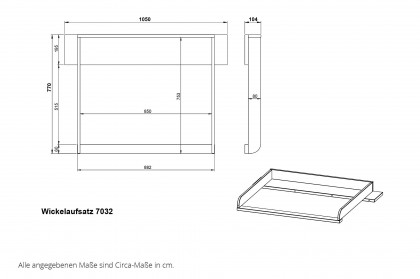 GW-Tomino von GERMANIA - Babyzimmer-Set steingrau Schrank, Bett & Wiko