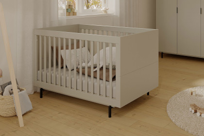 GW-Tomino von GERMANIA - Babyzimmer-Set steingrau Schrank, Bett & Wiko